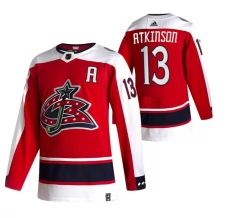 Miesten Columbus Blue Jackets Cam Atkinson 13 Pelipaita 2020-21 Reverse Retro Punainen Authentic