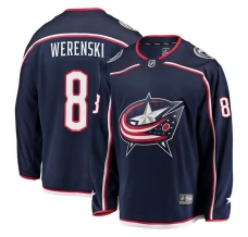Miesten Columbus Blue Jackets Jackets Zach 8 Pelipaita Navy Breakaway Koti
