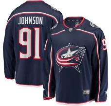 Miesten Columbus Blue Jackets Kent Johnson 91 Pelipaita Navy Breakaway Koti