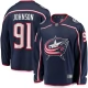 Miesten Columbus Blue Jackets Kent Johnson 91 Pelipaita Navy Breakaway Koti