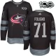 Miesten Columbus Blue Jackets Nick Foligno 71 Pelipaita 1917-2017 100th Anniversary Patch Musta Authentic