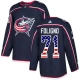 Miesten Columbus Blue Jackets Nick Foligno 71 Pelipaita USA Flag Fashion Navy Authentic