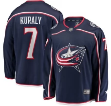 Miesten Columbus Blue Jackets Sean Kuraly 7 Pelipaita Navy Breakaway Koti
