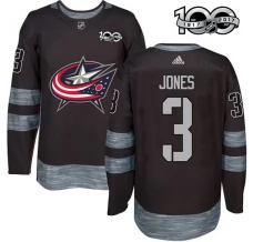 Miesten Columbus Blue Jackets Seth Jones 3 Pelipaita 1917-2017 100th Anniversary Patch Musta Authentic