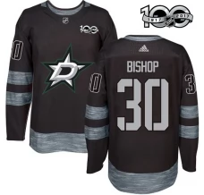 Miesten Dallas Stars Ben Bishop 30 Pelipaita 1917-2017 100th Anniversary Patch Musta Authentic
