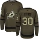 Miesten Dallas Stars Ben Bishop 30 Pelipaita Camo Green Authentic
