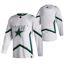 Miesten Dallas Stars Blank Pelipaita 2020-21 Reverse Retro Valkoinen Authentic