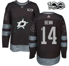 Miesten Dallas Stars Jamie Benn 14 Pelipaita 1917-2017 100th Anniversary Patch Musta Authentic
