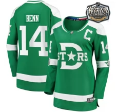 Miesten Dallas Stars Jamie Benn 14 Pelipaita 2020 Winter Classic Captain Patches Vihreä Authentic