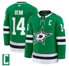 Miesten Dallas Stars Jamie Benn 14 Pelipaita Captain Patch Vihreä Premium Koti