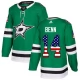 Miesten Dallas Stars Jamie Benn 14 Pelipaita USA Flag Fashion Kelly Green Authentic