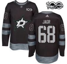 Miesten Dallas Stars Jaromir Jagr 68 Pelipaita 1917-2017 100th Anniversary Patch Musta Authentic