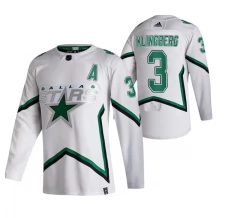 Miesten Dallas Stars John Klingberg 3 Pelipaita 2020-21 Reverse Retro Valkoinen Authentic