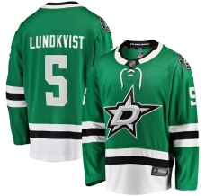 Miesten Dallas Stars Nils Lundkvist 5 Pelipaita Vihreä Premier Breakaway Koti