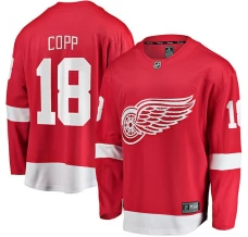Miesten Detroit Red Wings Andrew Copp 18 Pelipaita Punainen Breakaway Koti