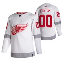 Miesten Detroit Red Wings Custom Pelipaita 2020-21 Reverse Retro Valkoinen Authentic
