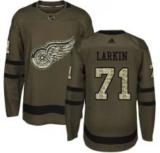 Miesten Detroit Red Wings Dylan Larkin 71 Pelipaita Camo Green Authentic