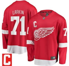 Miesten Detroit Red Wings Dylan Larkin 71 Pelipaita Captain Patch Punainen Breakaway Koti