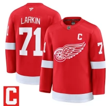 Miesten Detroit Red Wings Dylan Larkin 71 Pelipaita Captain Patch Punainen Premium Koti