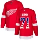 Miesten Detroit Red Wings Dylan Larkin 71 Pelipaita USA Flag Fashion Punainen Authentic