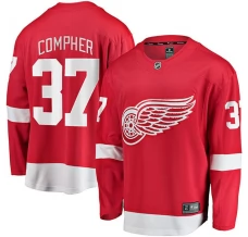 Miesten Detroit Red Wings J.T. Compher 37 Pelipaita Punainen Breakaway Koti