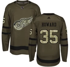Miesten Detroit Red Wings Jimmy Howard 35 Pelipaita Camo Green Authentic