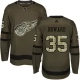 Miesten Detroit Red Wings Jimmy Howard 35 Pelipaita Camo Green Authentic