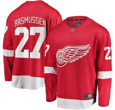 Miesten Detroit Red Wings Michael Rasmussen 27 Pelipaita Punainen Breakaway Koti