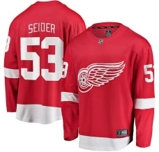Miesten Detroit Red Wings Moritz Seider 53 Pelipaita Punainen Breakaway Koti