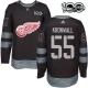 Miesten Detroit Red Wings Niklas Kronwall 55 Pelipaita 1917-2017 100th Anniversary Patch Musta Authentic