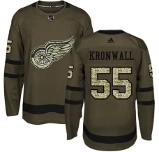 Miesten Detroit Red Wings Niklas Kronwall 55 Pelipaita Camo Green Authentic
