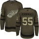 Miesten Detroit Red Wings Niklas Kronwall 55 Pelipaita Camo Green Authentic