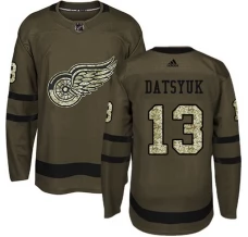 Miesten Detroit Red Wings Pavel Datsyuk 13 Pelipaita Camo Green Authentic