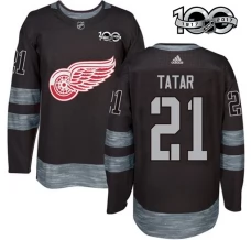 Miesten Detroit Red Wings Tomas Tatar 21 Pelipaita 1917-2017 100th Anniversary Patch Musta Authentic