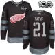 Miesten Detroit Red Wings Tomas Tatar 21 Pelipaita 1917-2017 100th Anniversary Patch Musta Authentic