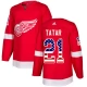 Miesten Detroit Red Wings Tomas Tatar 21 Pelipaita USA Flag Fashion Punainen Authentic