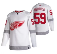 Miesten Detroit Red Wings Tyler Bertuzzi 59 Pelipaita 2020-21 Reverse Retro Valkoinen Authentic
