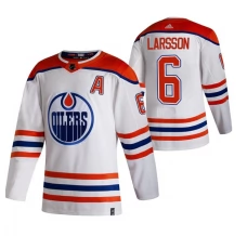 Miesten Edmonton Oilers Adam Larsson 6 Pelipaita 2020-21 Reverse Retro Valkoinen Authentic