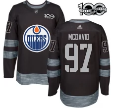 Miesten Edmonton Oilers Connor McDavid 97 Pelipaita 1917-2017 100th Anniversary Patch Musta Authentic
