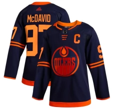 Miesten Edmonton Oilers Connor McDavid 97 Pelipaita 2020 Captain Patch Royal Authentic