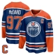 Miesten Edmonton Oilers Connor McDavid 97 Pelipaita Captain Patch Royal Breakaway Koti