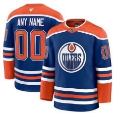 Miesten Edmonton Oilers Custom Pelipaita Royal Premium Koti