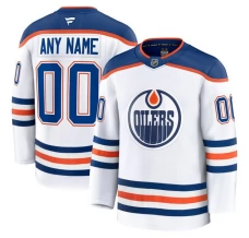 Miesten Edmonton Oilers Custom Pelipaita Valkoinen Premium Vieras