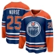 Miesten Edmonton Oilers Darnell Nurse 25 Pelipaita Royal Breakaway Koti