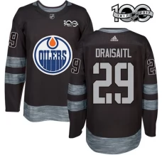 Miesten Edmonton Oilers Leon Draisaitl 29 Pelipaita 1917-2017 100th Anniversary Patch Musta Authentic