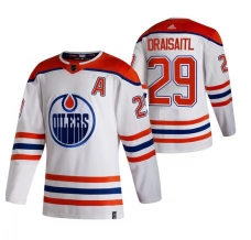 Miesten Edmonton Oilers Leon Draisaitl 29 Pelipaita 2020-21 Reverse Retro Valkoinen Authentic