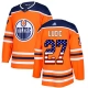Miesten Edmonton Oilers Milan Lucic 27 Pelipaita USA Flag Fashion Oranssi Authentic