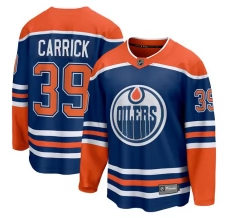 Miesten Edmonton Oilers Sam Carrick 39 Pelipaita Royal Premier Breakaway Koti