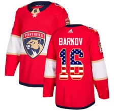 Miesten Florida Panthers Aleksander Barkov 16 Pelipaita USA Flag Fashion Punainen Authentic