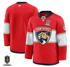 Miesten Florida Panthers Blank Pelipaita 2025 Stanley Cup Champions Patch Punainen Premium Koti